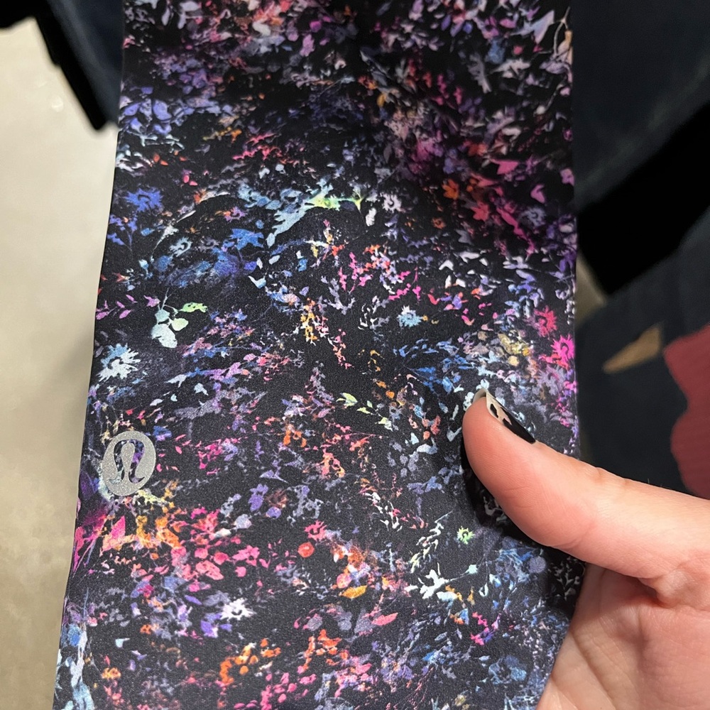 Lululemon Black and Multicolor Patterned Leggings